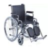 wheelchair with adjustable foot rest and armrest